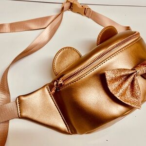 Disney Gold Backpack with Elegant Zipper Detail